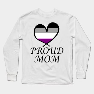 Proud Mom LGBT Gay Pride Month Asexual Flag Long Sleeve T-Shirt